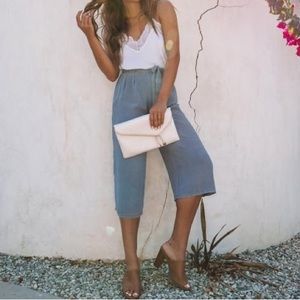 Vici Abbot Gingham Tie Culottes